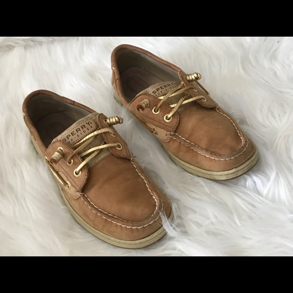 Sperry Gold Tan Boat Shies